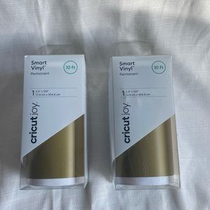 NIB- 2 Pk- Cricut Joy Permanent Smart Vinyl Gold 10 ft